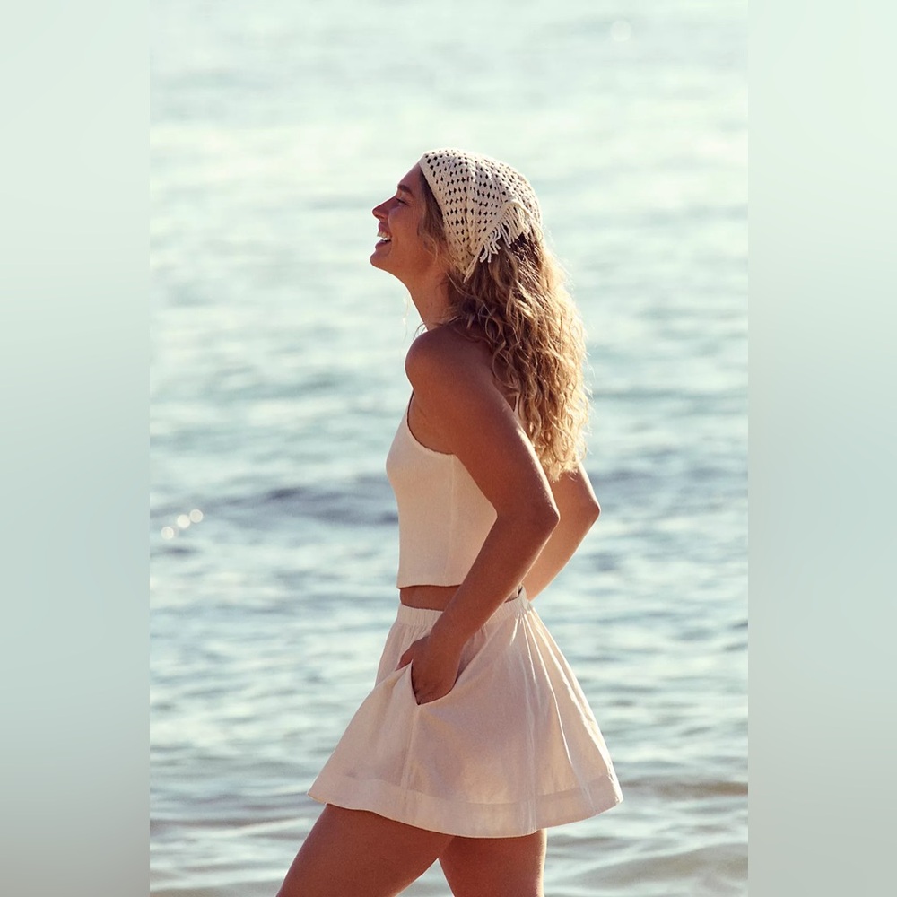 NWOT free-est Milani Tank Top Mini Skirt Boho Cotton Set Coconut Milk